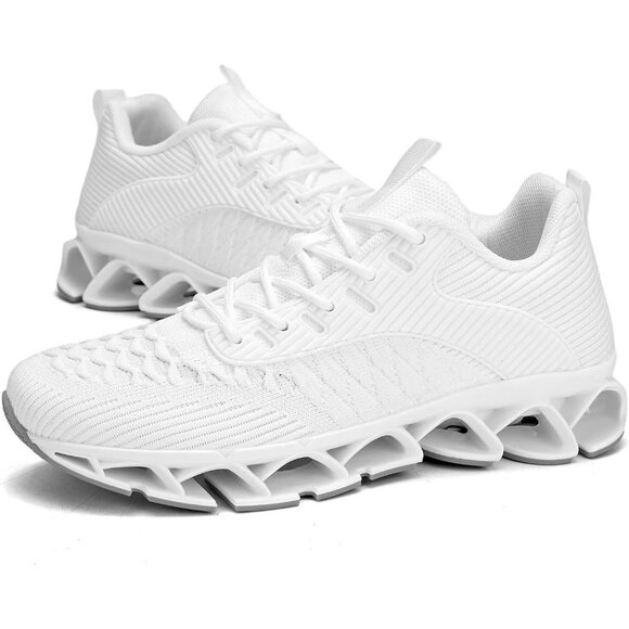 Women Z75 White Slip-On Walking Running Shoes Blade Sneaker Non-Slip Comfort - Picture 6 of 7